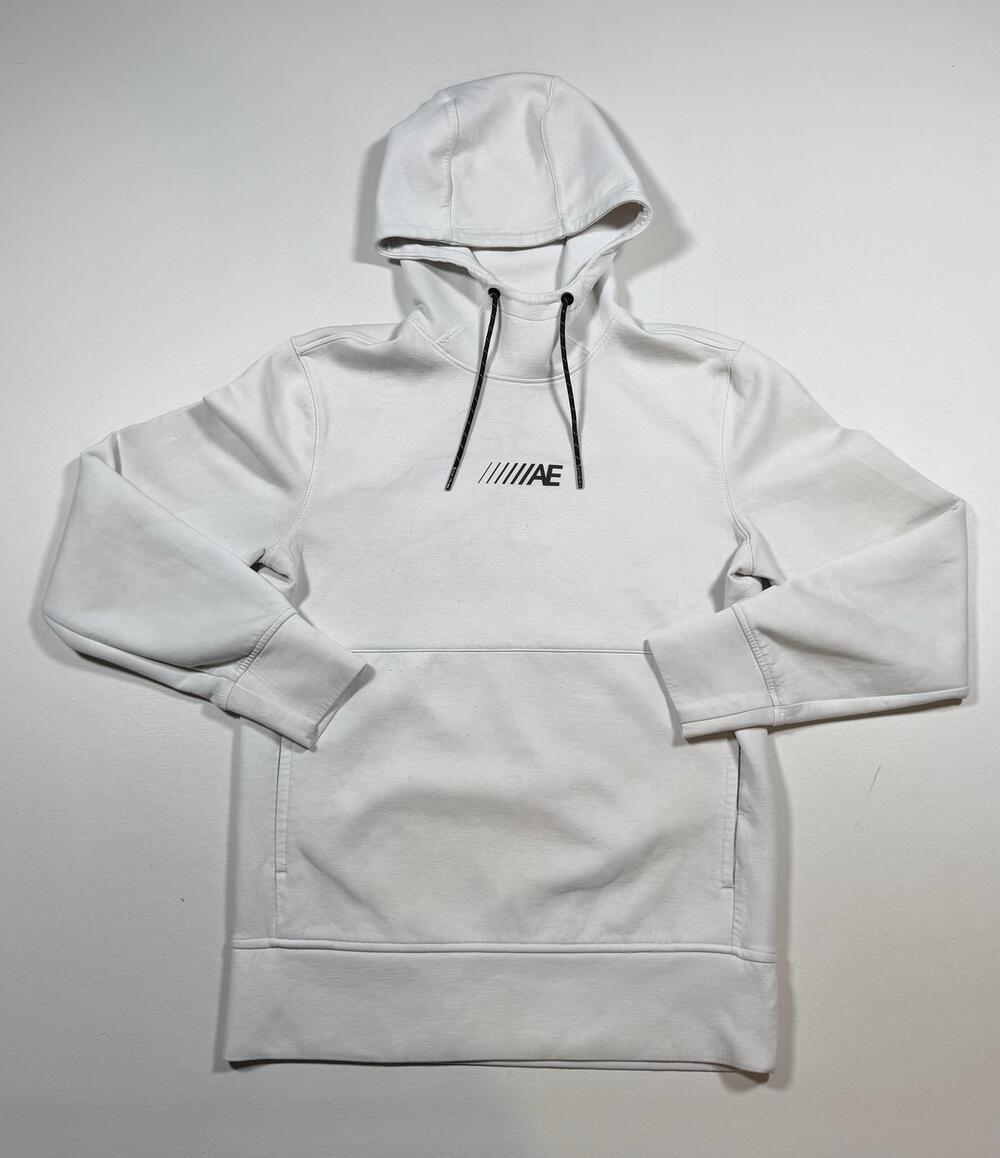 American Eagle Outfitters Hoodie Sweatshirt Mens XS White Pullover AE Chest Logo